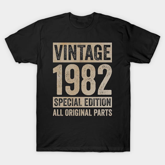 40th Birthday - Vintage 1982 Special Edition T-Shirt by Genie Designs